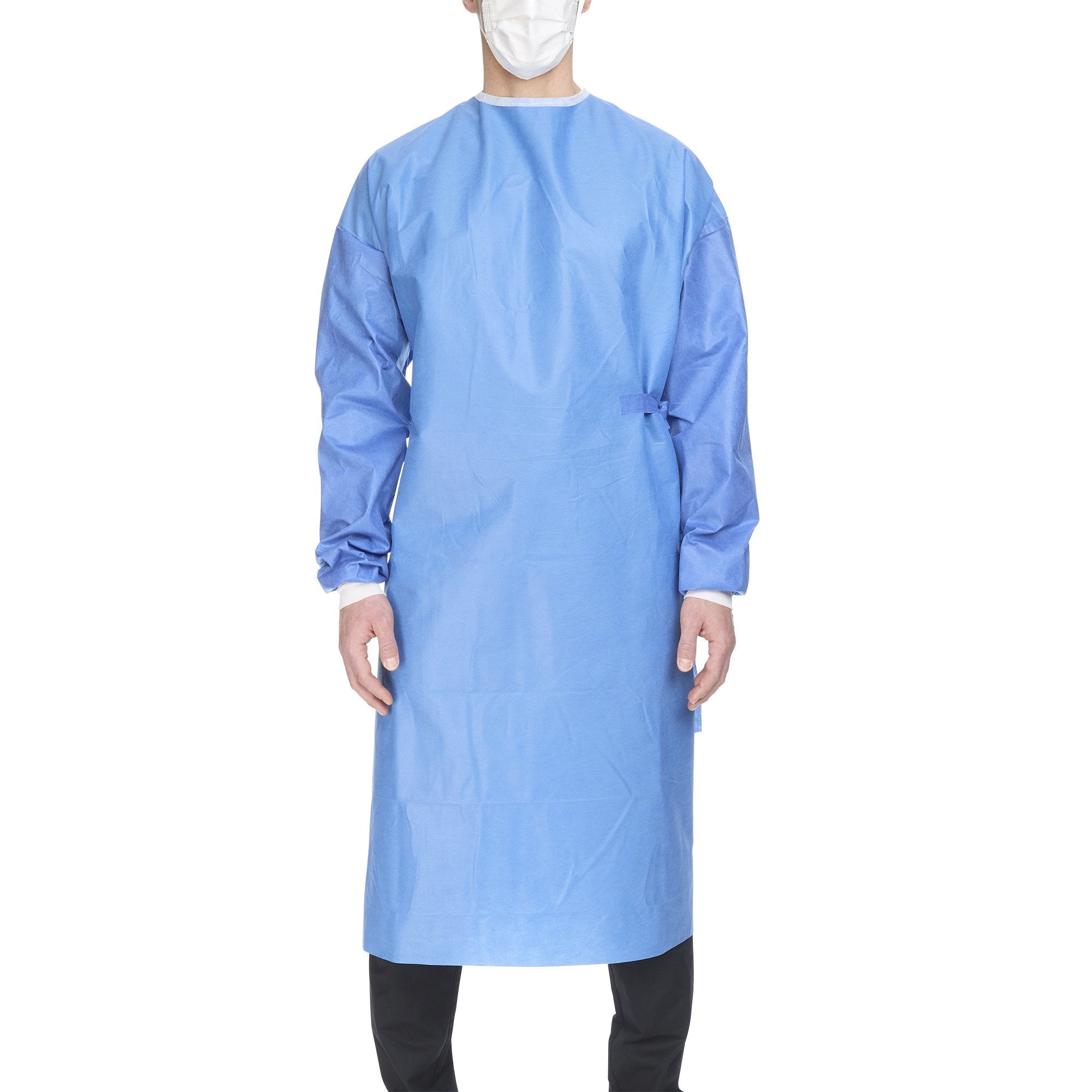 Non Reinforced Surgical Gown with Towel Astound X Large Blue Sterile AAMI Level 3 Disposable