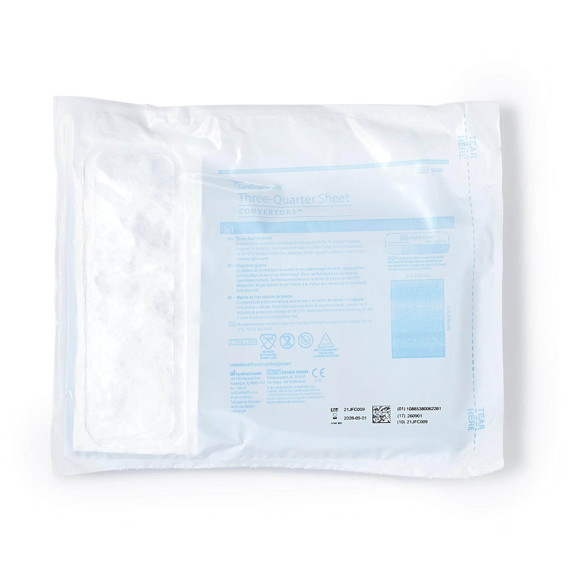 cardinal health sterile three quarter general purpose drape 57 x 76 inch 0 general purpose drape mk269986ea