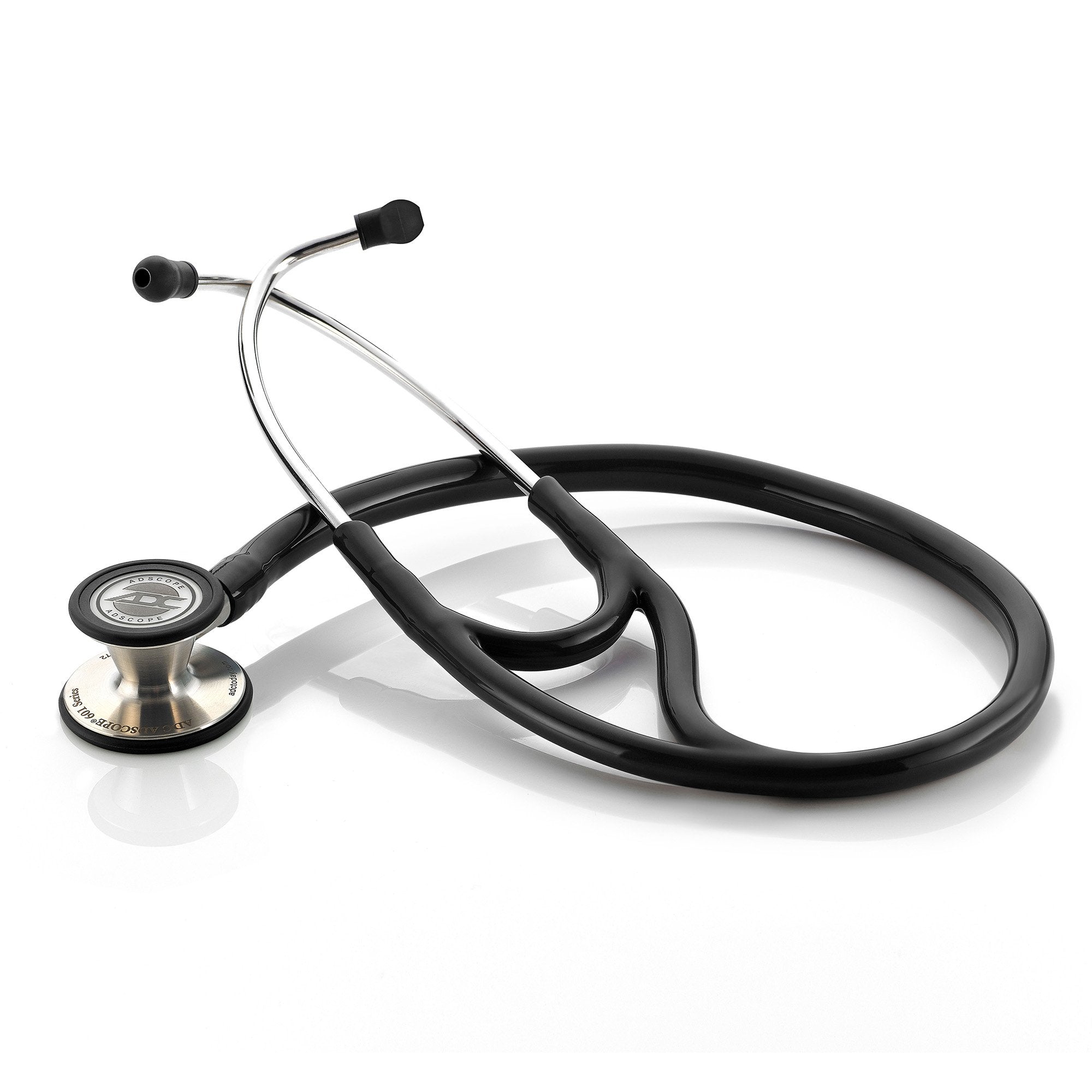 Cardiology Stethoscope Adscope 601 Black 1 Tube 19 Inch Tube Convertible Chestpiece