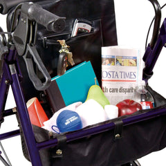 carex step n rest aluminum rollator black