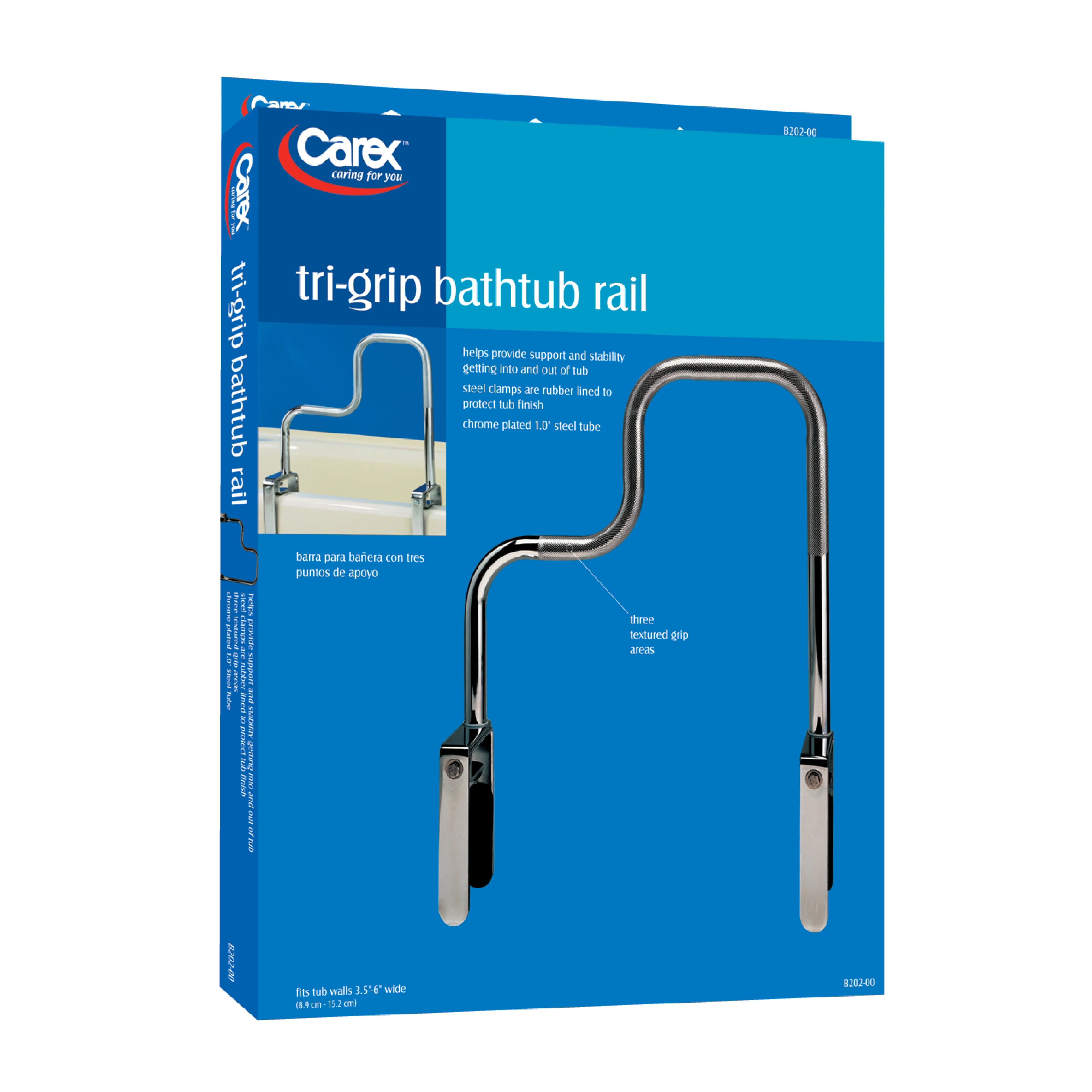 Carex Tri-Grip Bathtub Rail