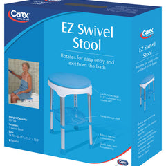 carex ez shower swivel stool