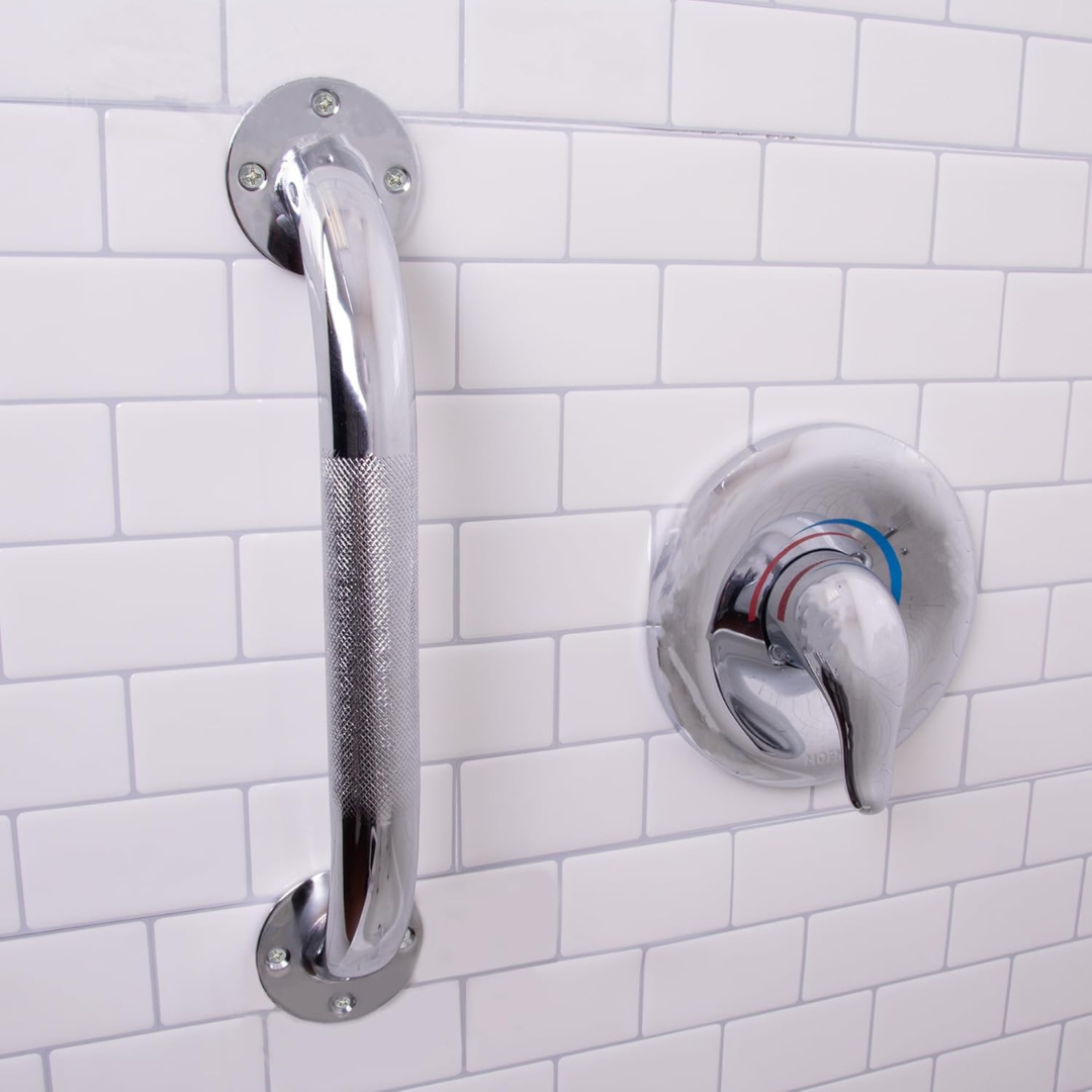 carex textured chrome wall grab bar 12