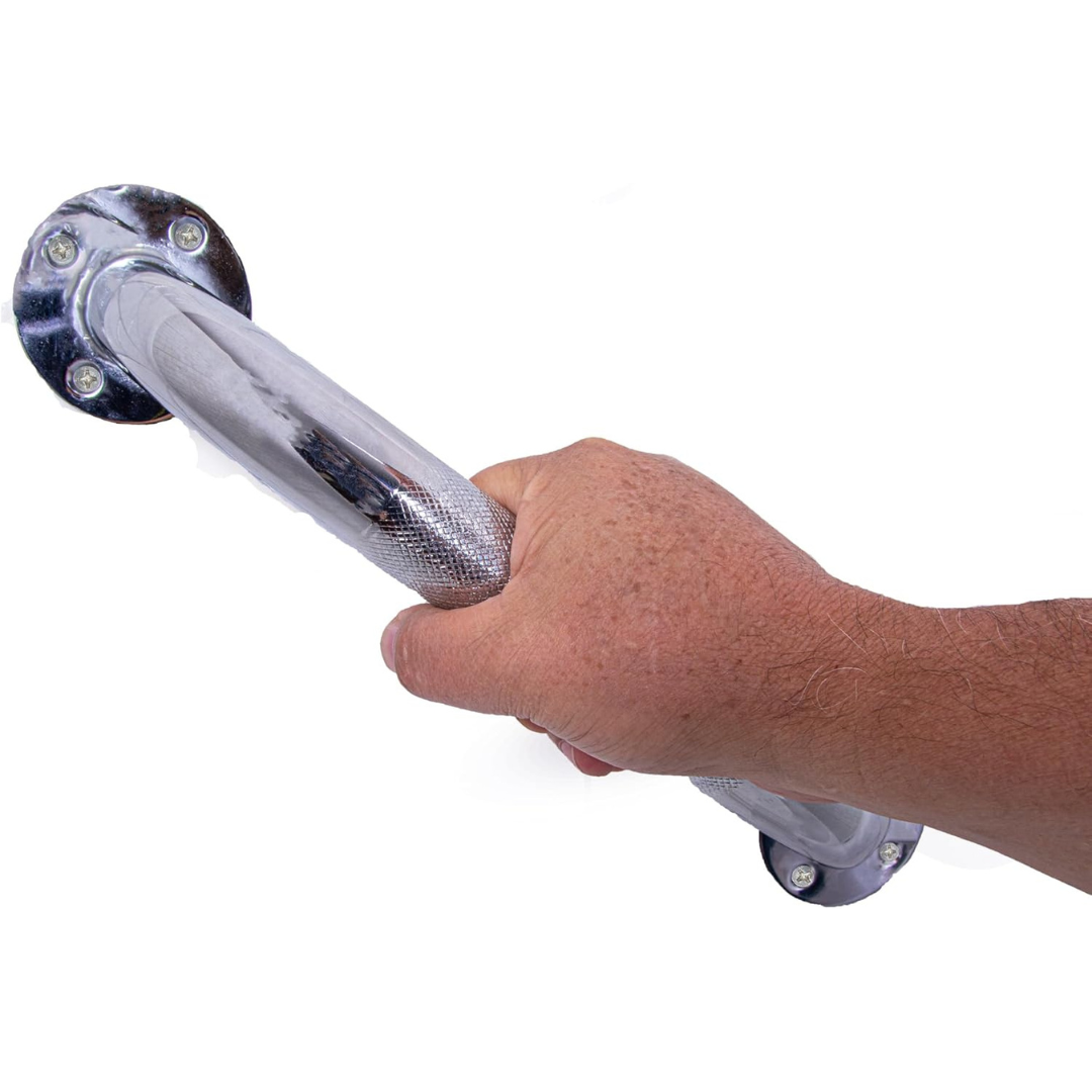 carex textured chrome wall grab bar 12