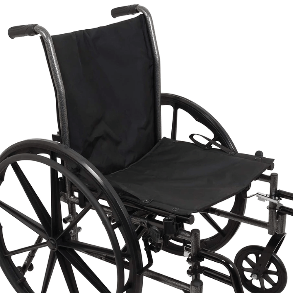 Probasics K3 Lightweight Wheelchair with flip-back height adjustable arms and swing-away or elevating padded leg rests. ,Large 24" rear wheels Wheels ,300 lbs Weight Capacity ,16" x 16" ,WC31616DE