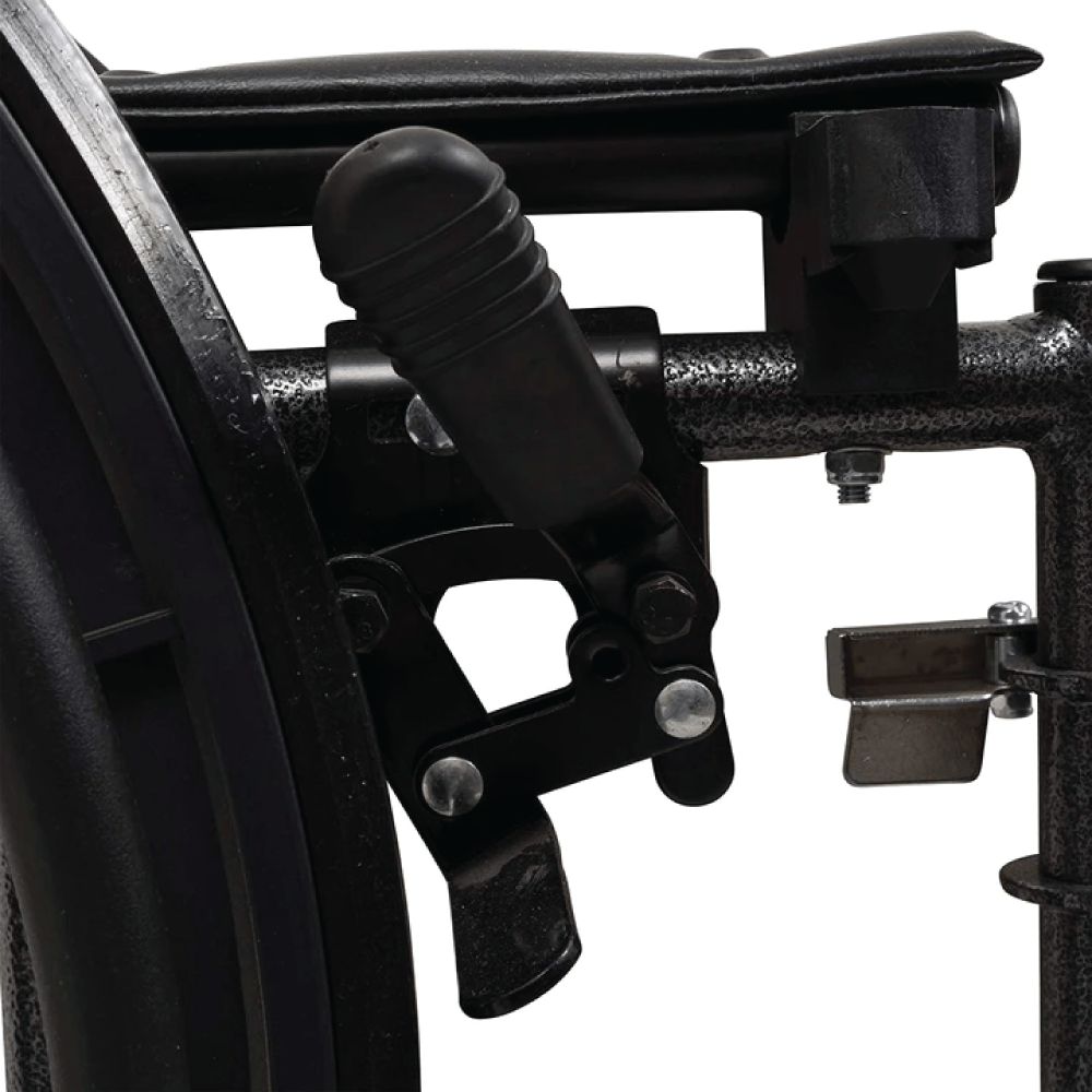 Probasics K3 Lightweight Wheelchair with flip-back height adjustable arms and swing-away or elevating padded leg rests. ,Large 24" rear wheels Wheels ,300 lbs Weight Capacity ,16" x 16" ,WC31616DE