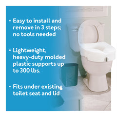 Carex E-Z Lock Raised Toilet Seat