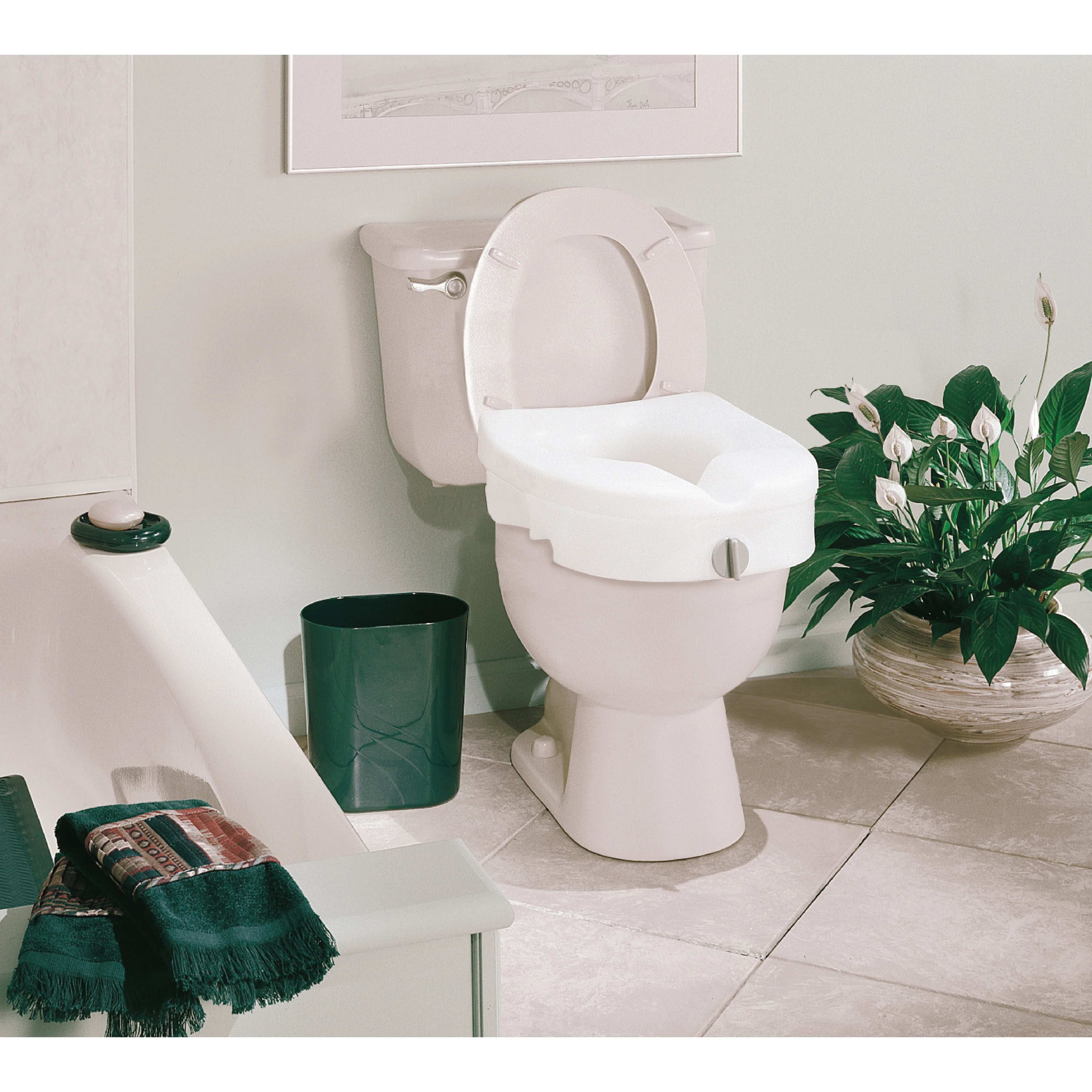 Carex E-Z Lock Raised Toilet Seat