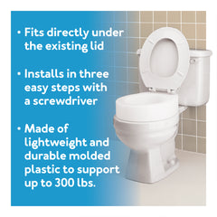 Carex Toilet Seat Elevator - Elongated
