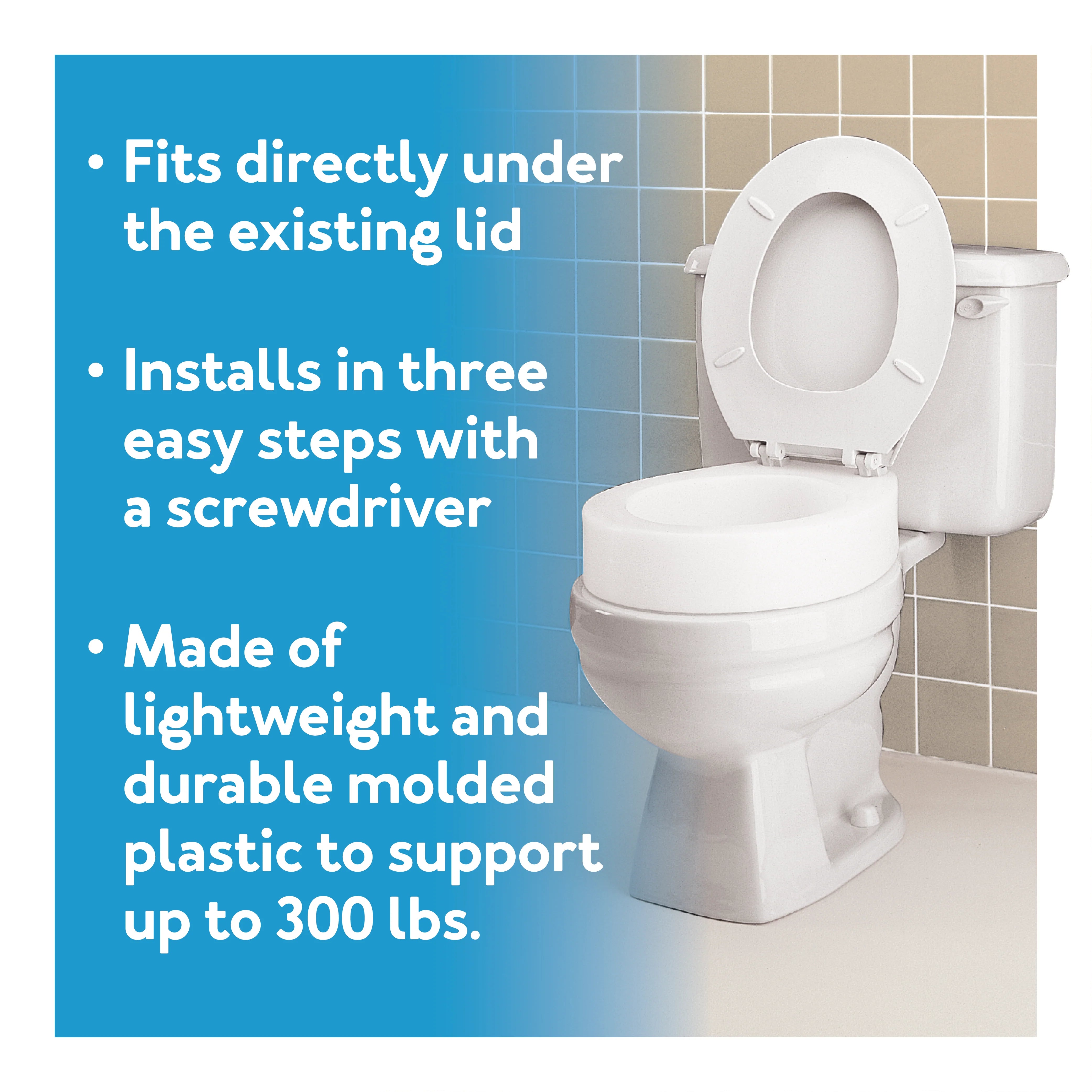 Carex Toilet Seat Elevator - Elongated