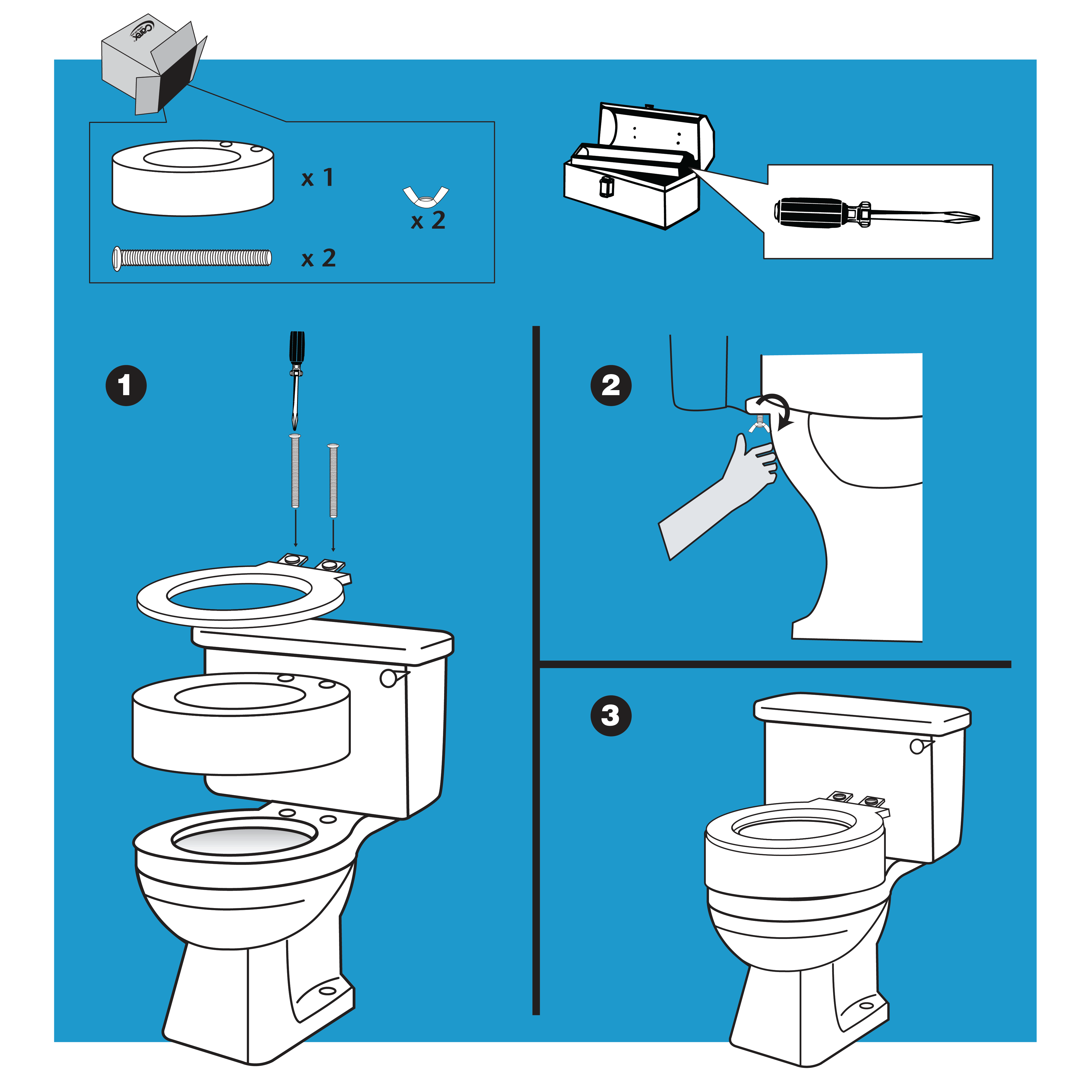 Carex Toilet Seat Elevator - Elongated