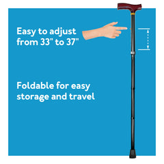 Designer Folding Cane - Black