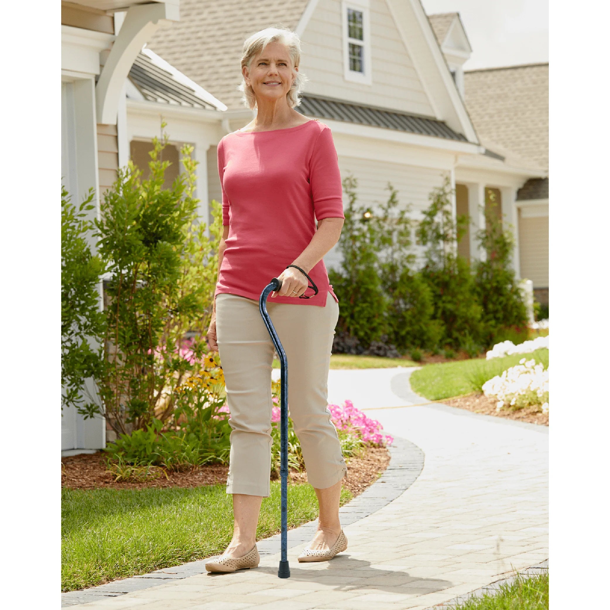 Carex Designer Offset Cane - Gray