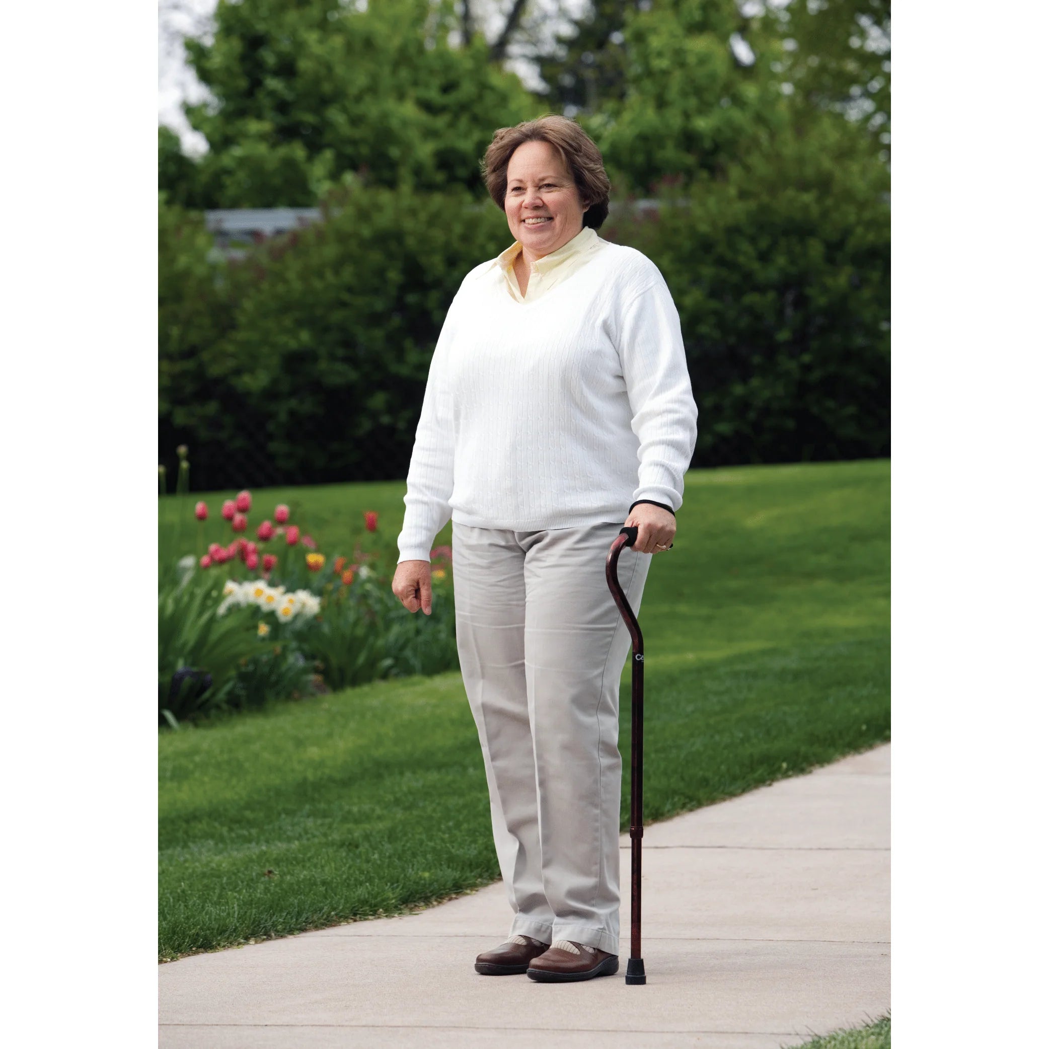 Carex Designer Offset Cane - Gray