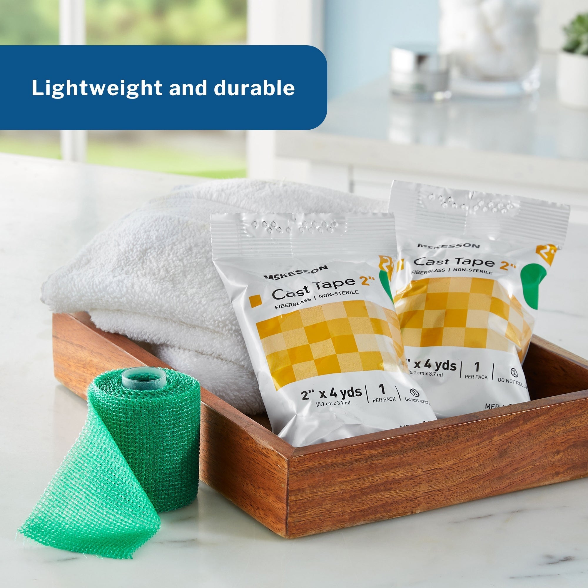 cast tape mckesson 2 inch x 12 foot fiberglass green packaging type box