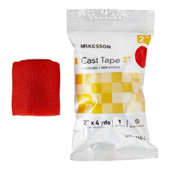 Cast Tape McKesson 2 Inch X 12 Foot Fiberglass Red