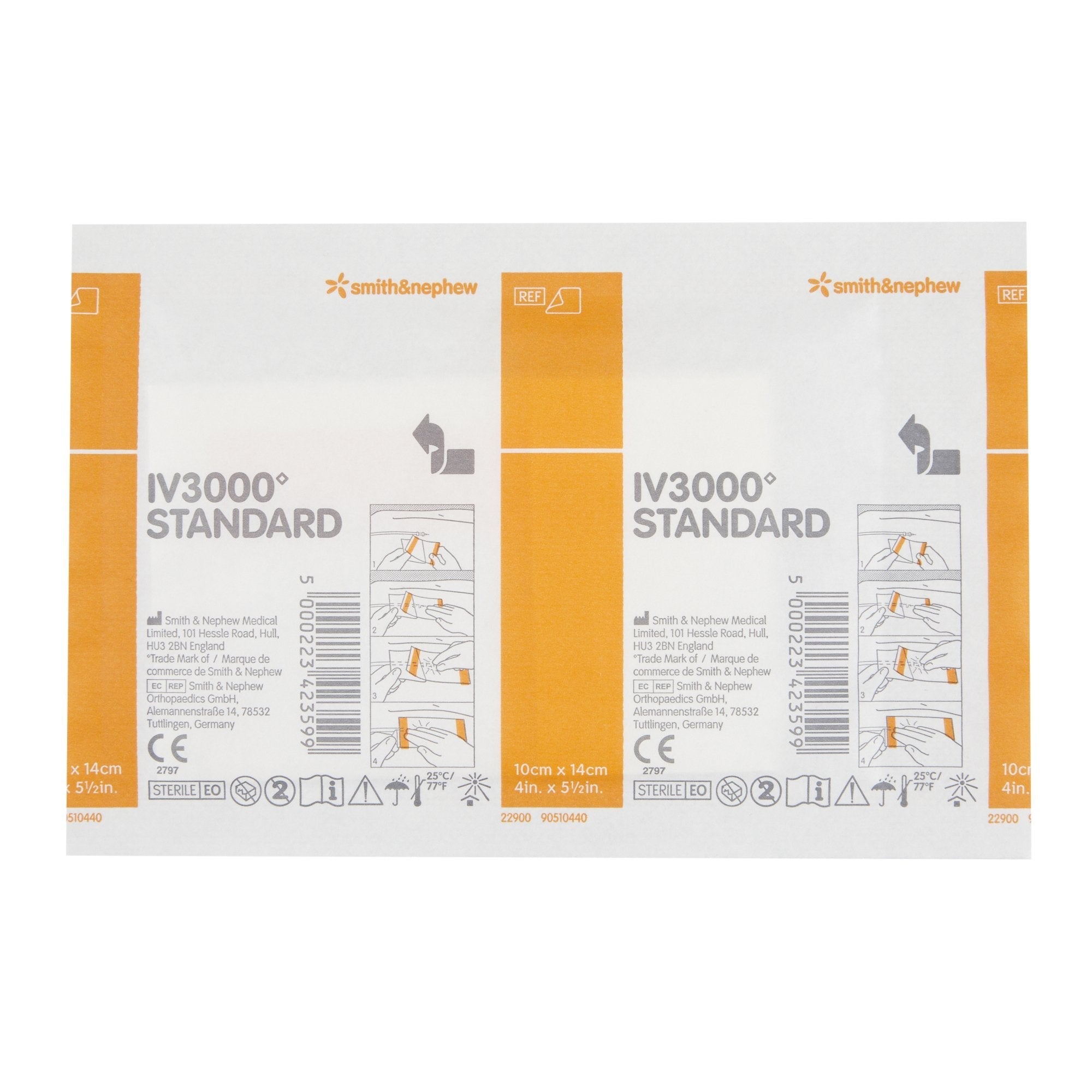 catheter securement dressing iv3000 film 4 x 5 inch sterile packaging type case