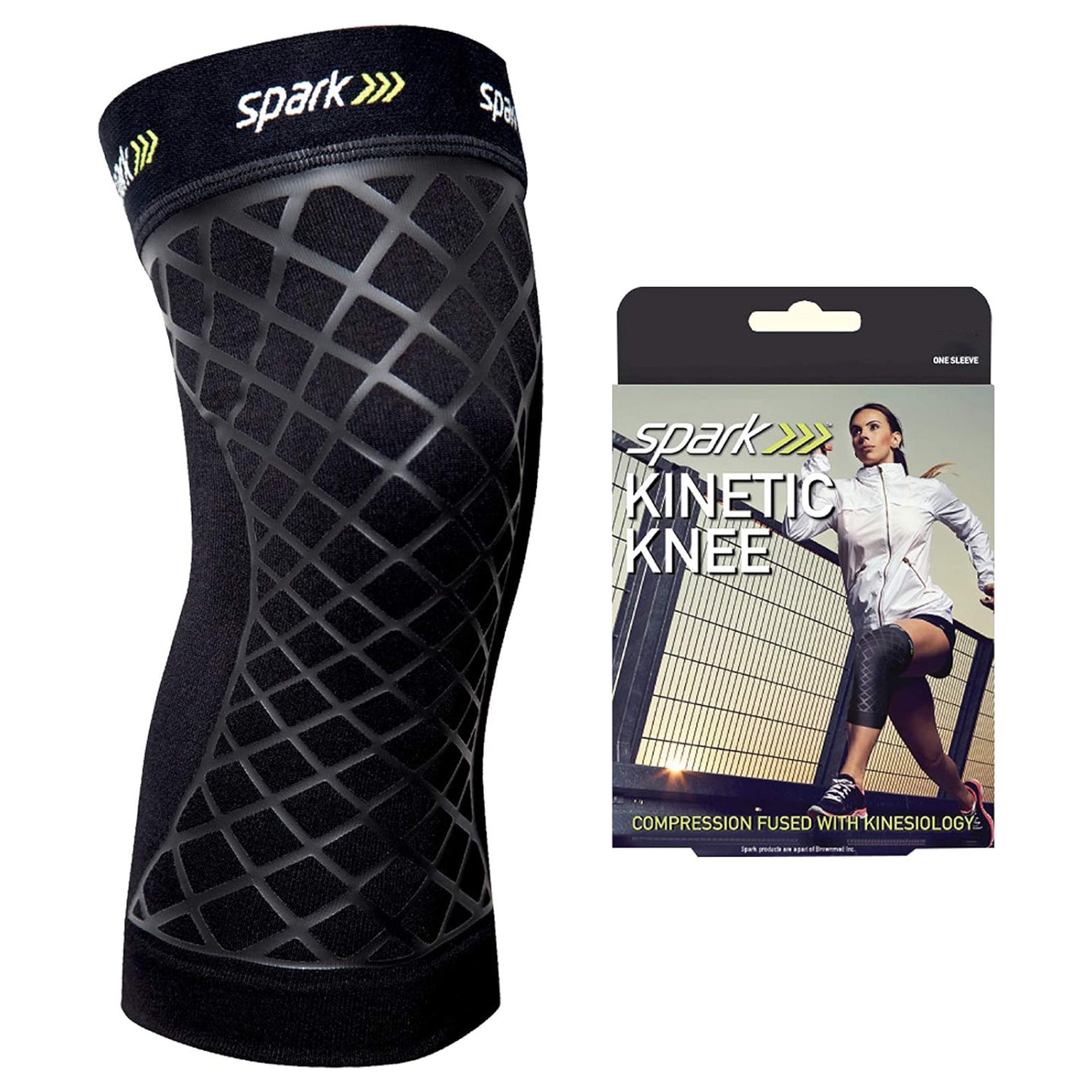 Knee Support Spark Kinetic Knee Large Without Fastening 16 to 18 Inch Knee Circumference Left or Right Knee