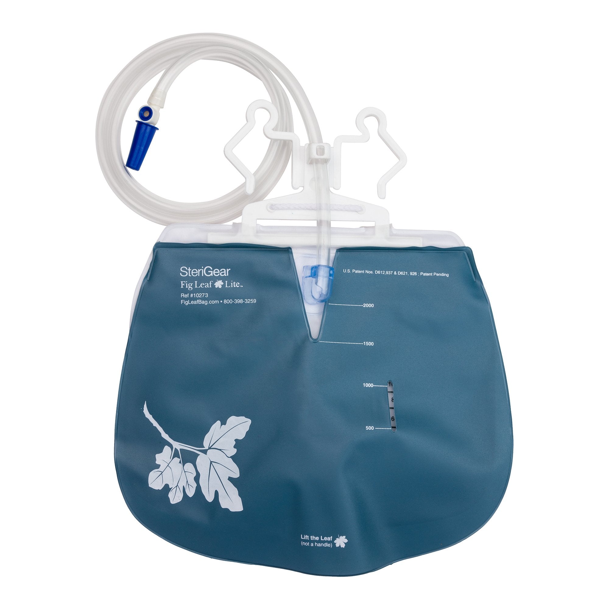 Urinary Drain Bag Fig Leaf Lite Anti-Reflux Valve Sterile 2000 mL Vinyl, Packaging Type- Box