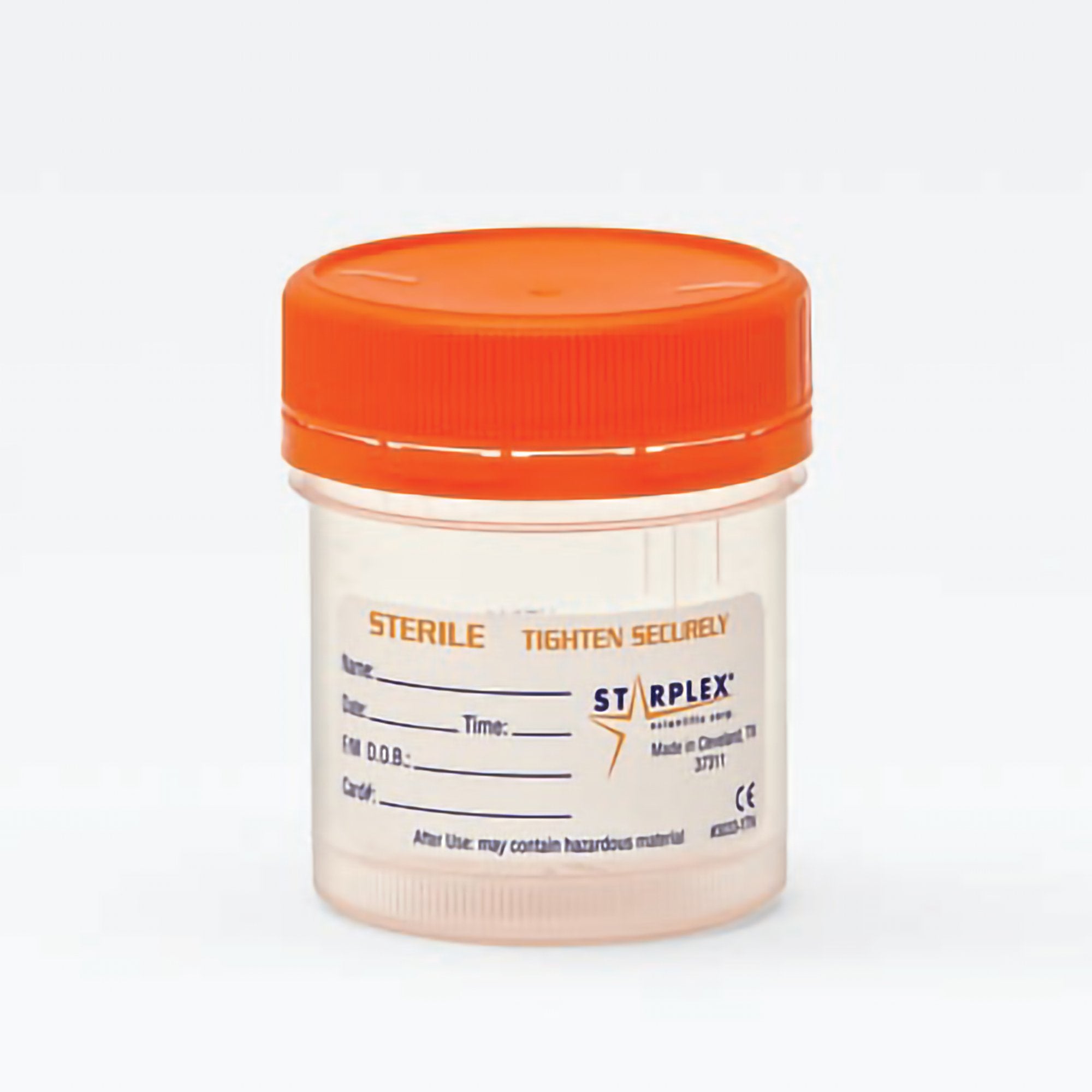 Specimen Container LeakBuster 3 90 mL (3 oz.) Screw Cap Patient Information OR Sterile, Packaging Type- Case