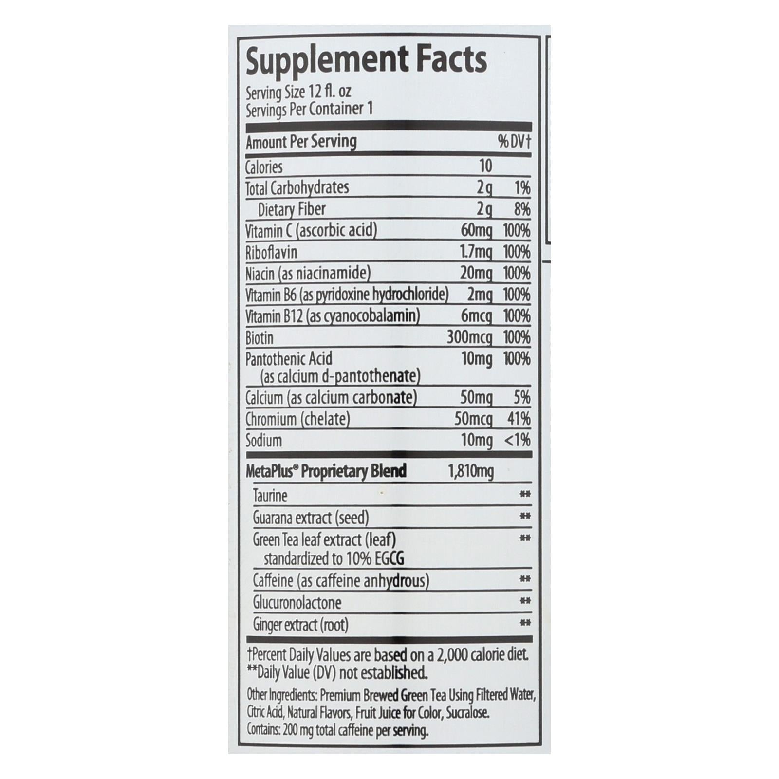 celcius live fit peach mango non carbonated green tea case of 12 12 fz