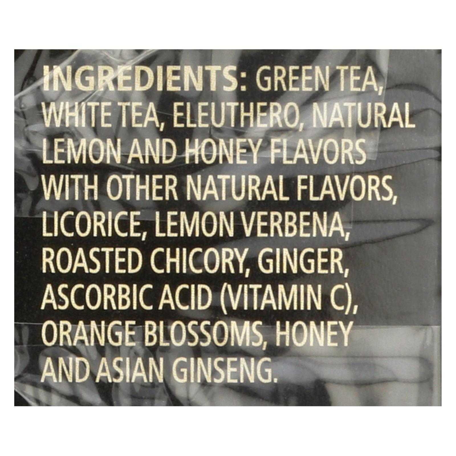 celestial seasonings green tea honey lemon ginseng with white tea 20 tea bags case of 6