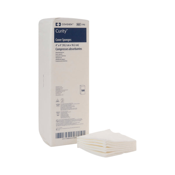 Cellulose Filled Nonwoven Sponge Curity 4 X 4 Inch 4 Ply NonSterile 100 per Pack