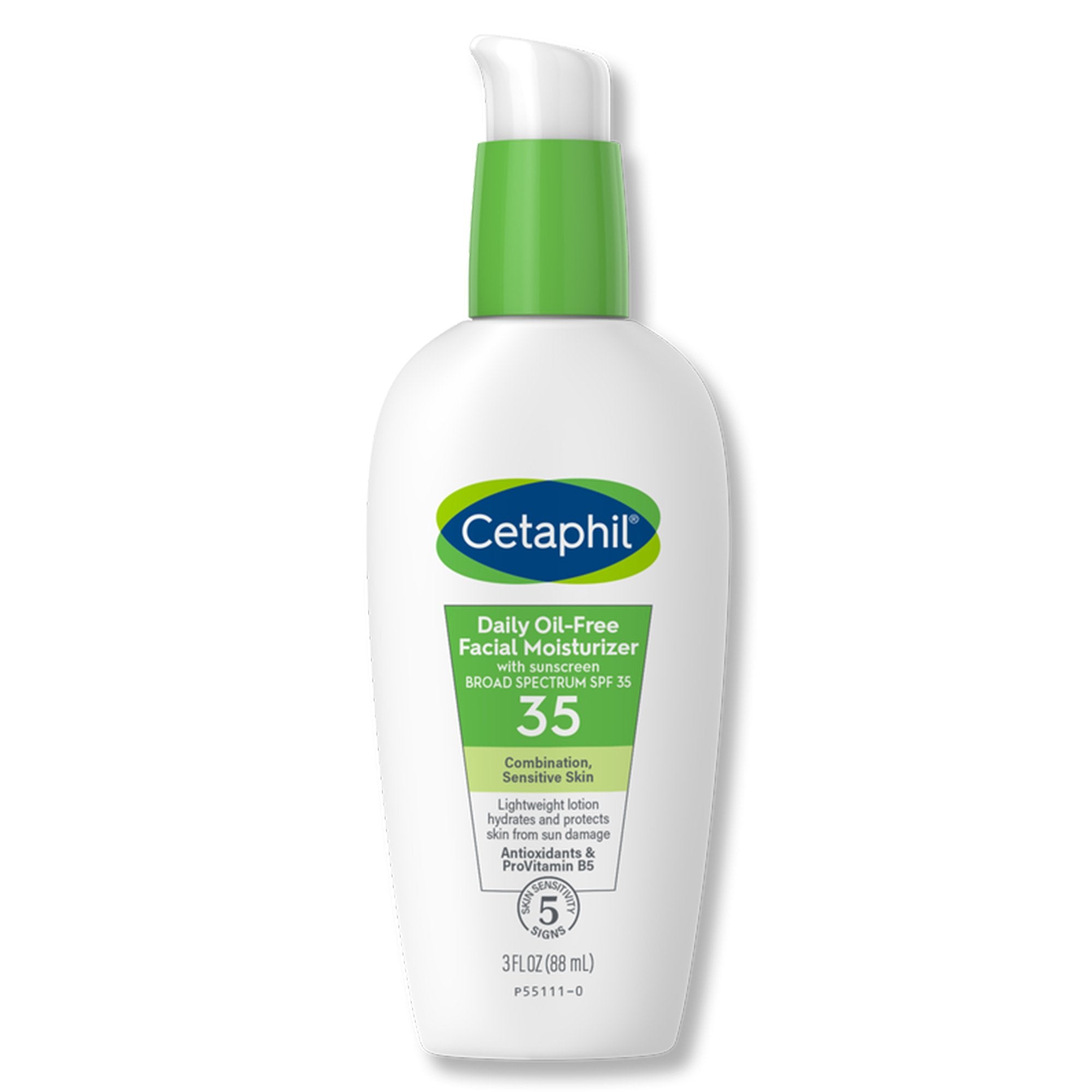 Facial Moisturizer with Sunscreen Cetaphil Daily Oil Free 3 oz. Pump Bottle Unscented Lotion
