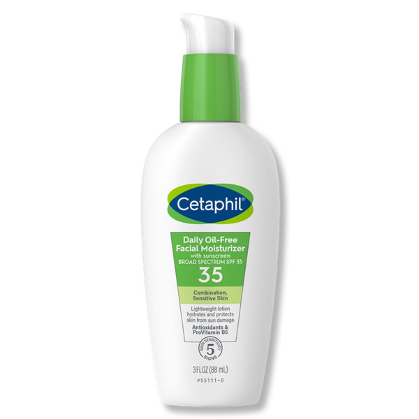 Facial Moisturizer with Sunscreen Cetaphil Daily Oil Free 3 oz. Pump Bottle Unscented Lotion
