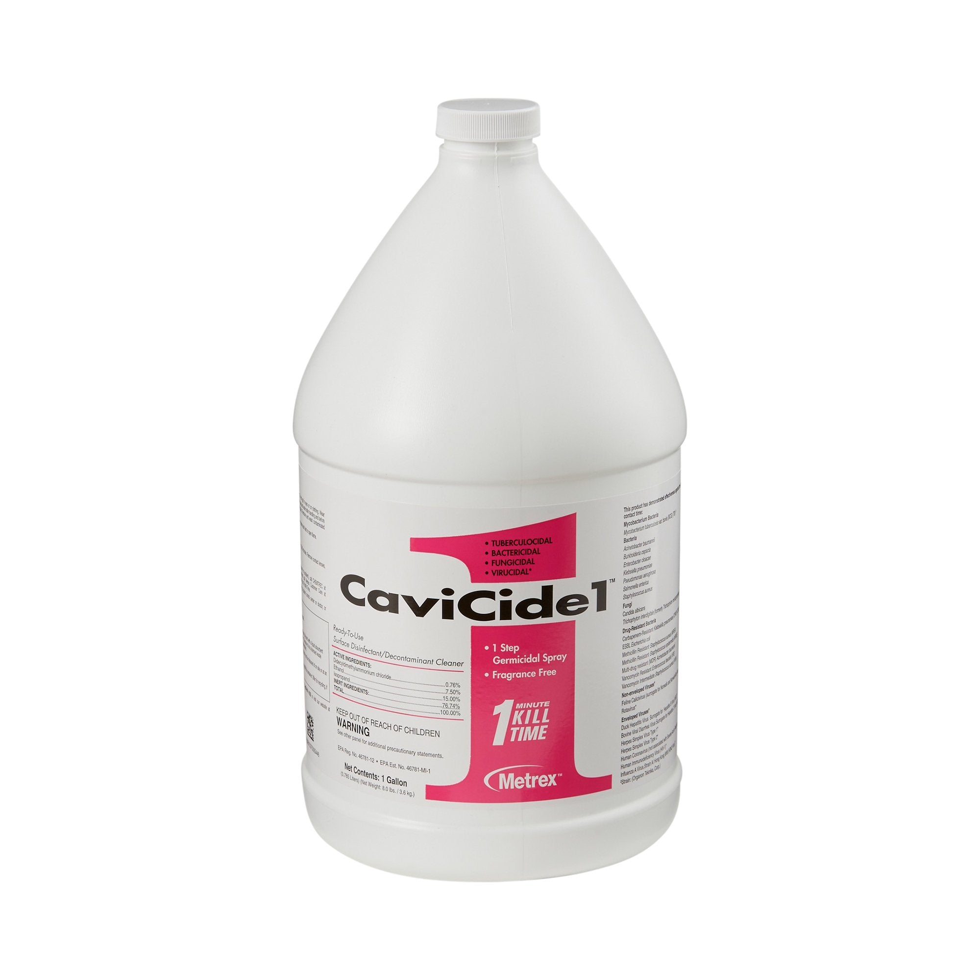 CaviCide1 Surface Disinfectant Cleaner Alcohol Based Manual Pour Liquid 1 gal. Jug Alcohol Scent NonSterile