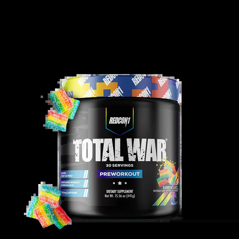 REDCON1, TOTAL WAR Preentrenamiento, 320 mg de cafeína, 30 porciones