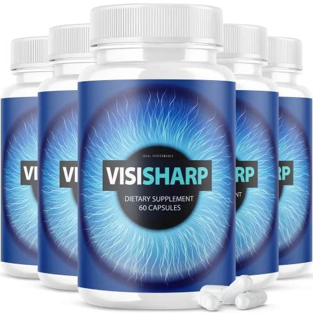 Visisharp Advanced Eye Health Formula for Eyes Pills Visi Sharp Supplement (5 Pack - 300 Capsules)