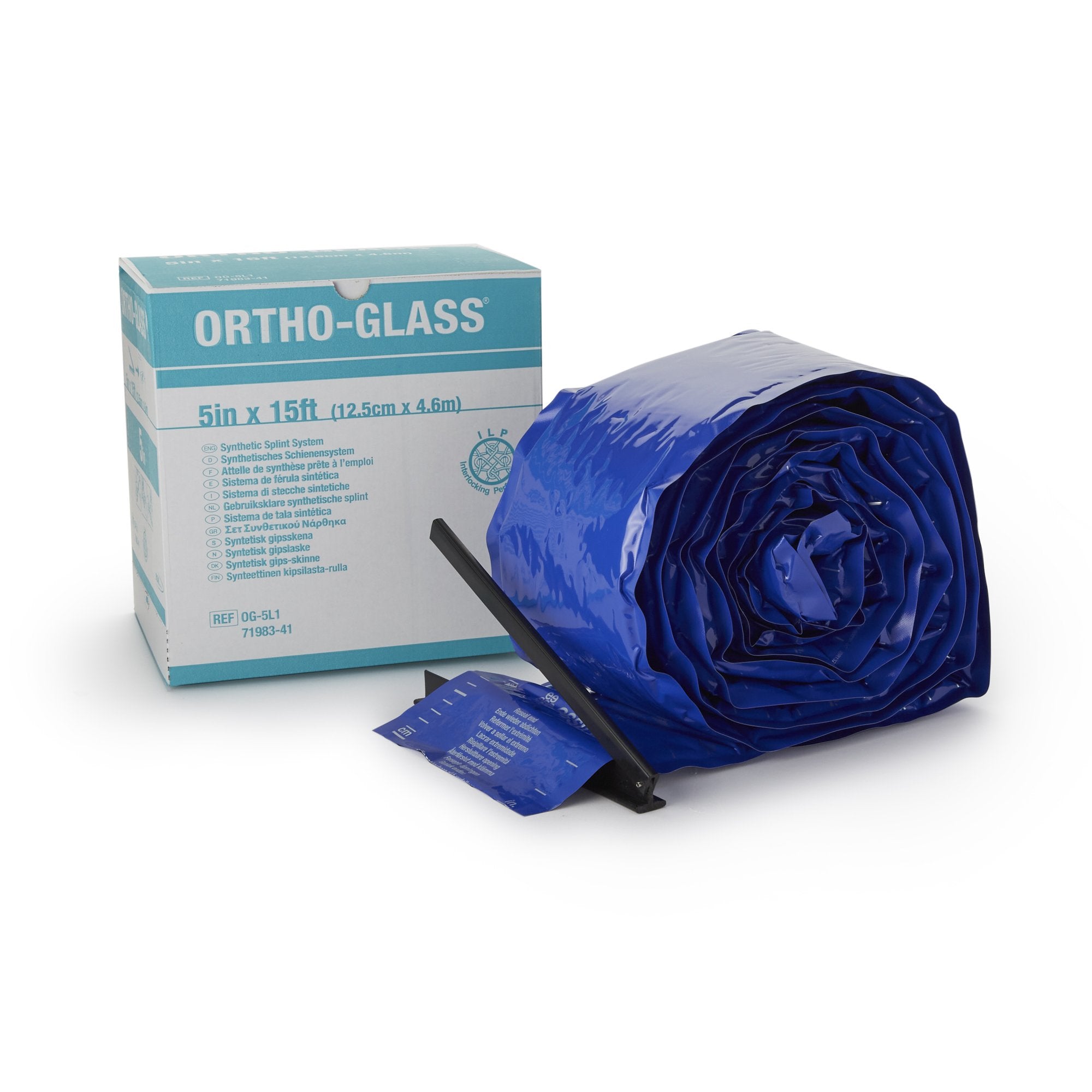 Padded Splint Roll ORTHO-GLASS® 5 Inch X 15 Foot Fiberglass White, Packaging Type- Each