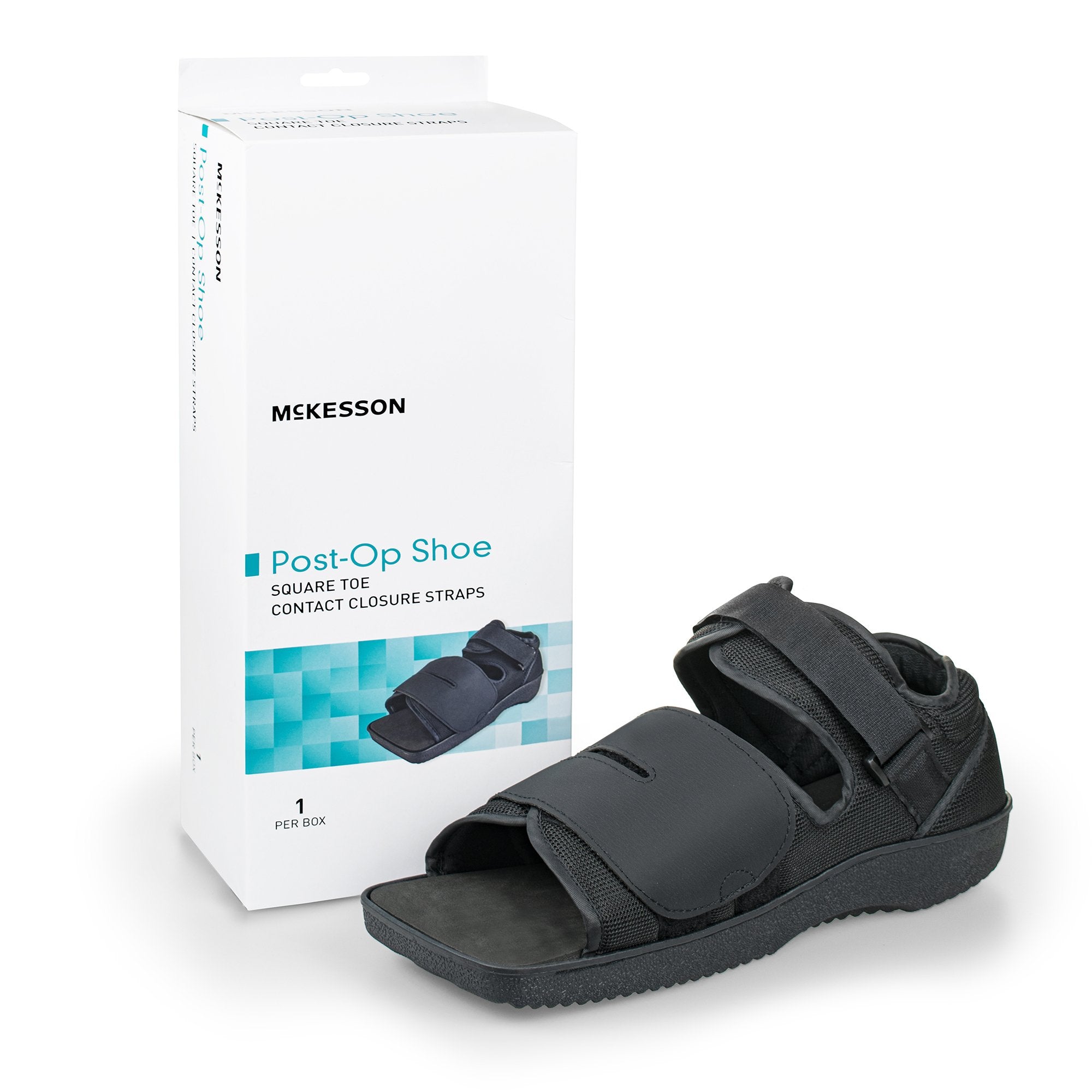 Post-Op Shoe McKesson Medium Unisex Black, Packaging Type- Each