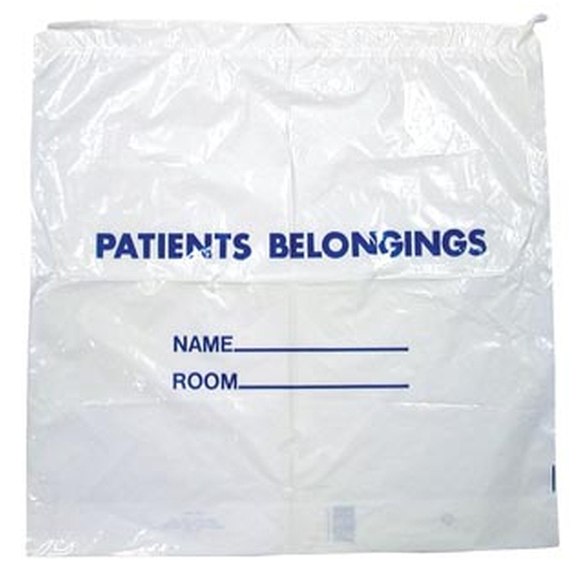 Patient Belongings Bag DawnMist 20 X 20 Inch Plastic Drawtape Closure Clear