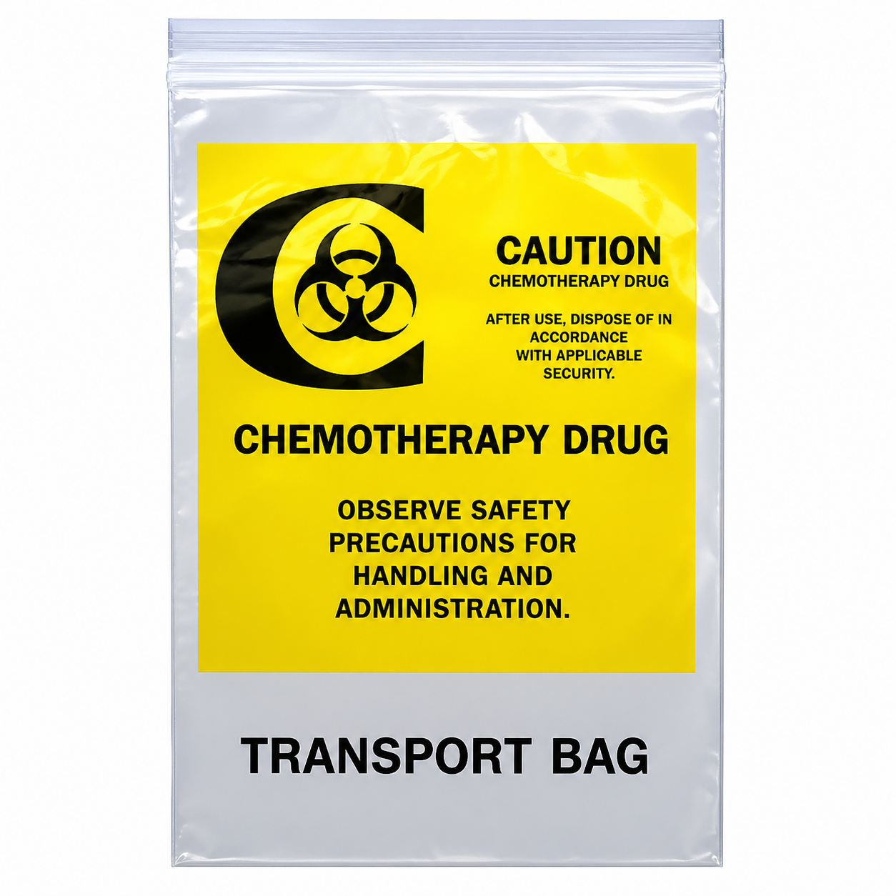Chemo Drug Transport Bag Elkay Plastics Clear Bag LDPE 12 X 15 Inch, Packaging Type- Box