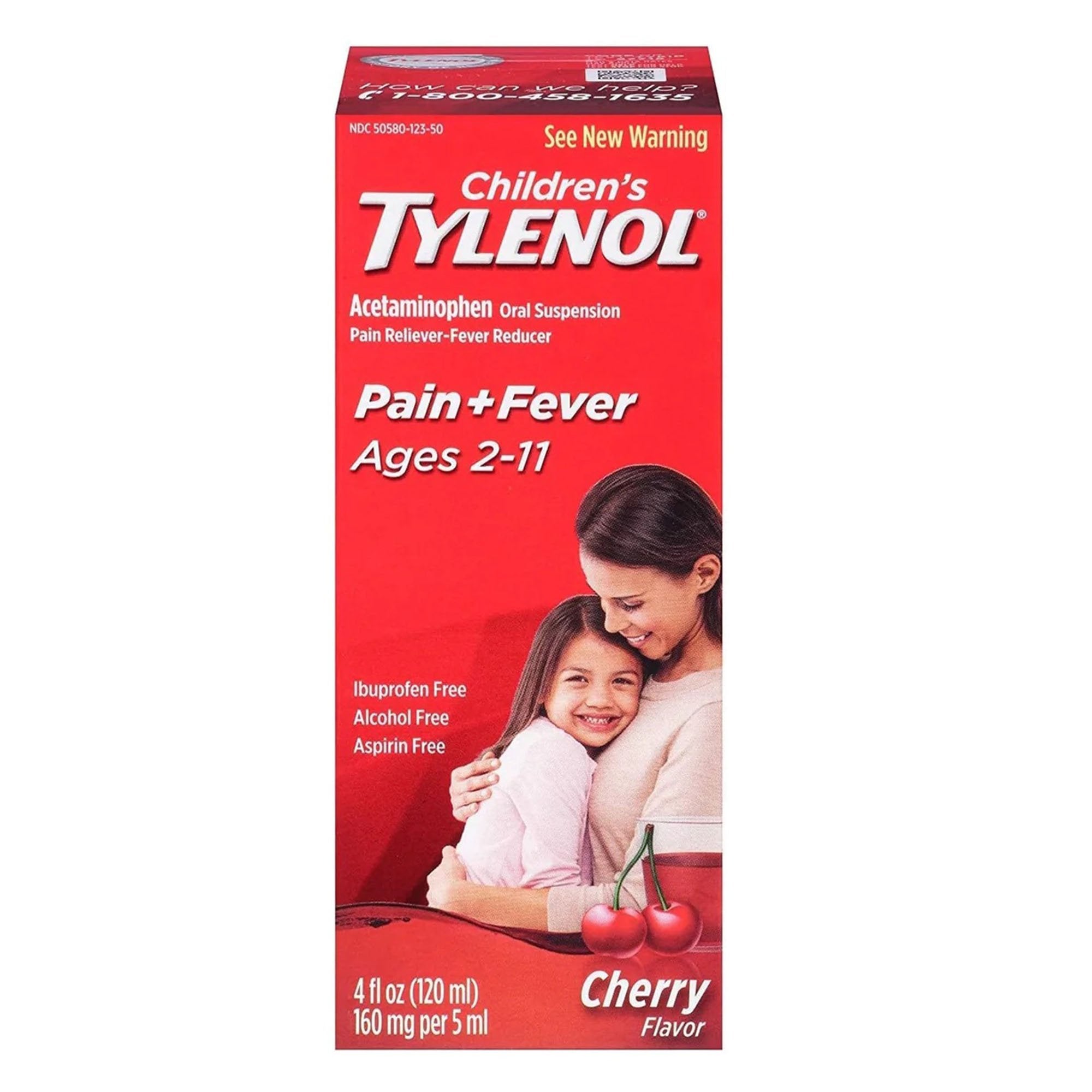 Children's Pain Relief Children's Tylenol 160 mg / 5 mL Strength Acetaminophen Oral Suspension 4 oz.