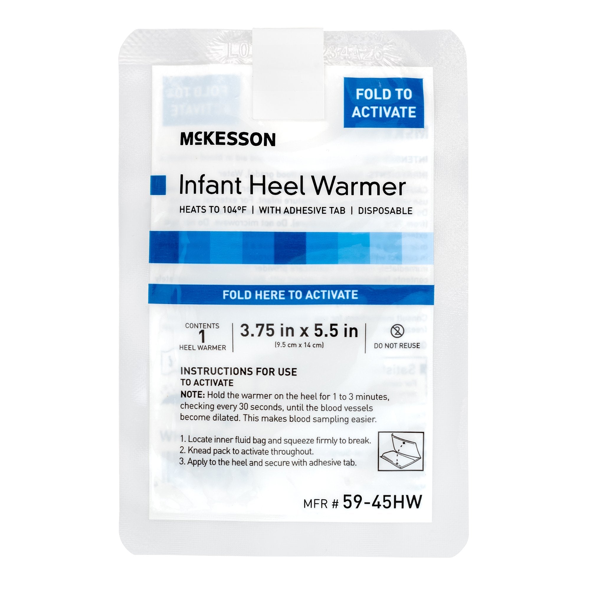 Instant Infant Heel Warmer McKesson Heel One Size Fits Most Nylon Cover / Polyethylene Disposable