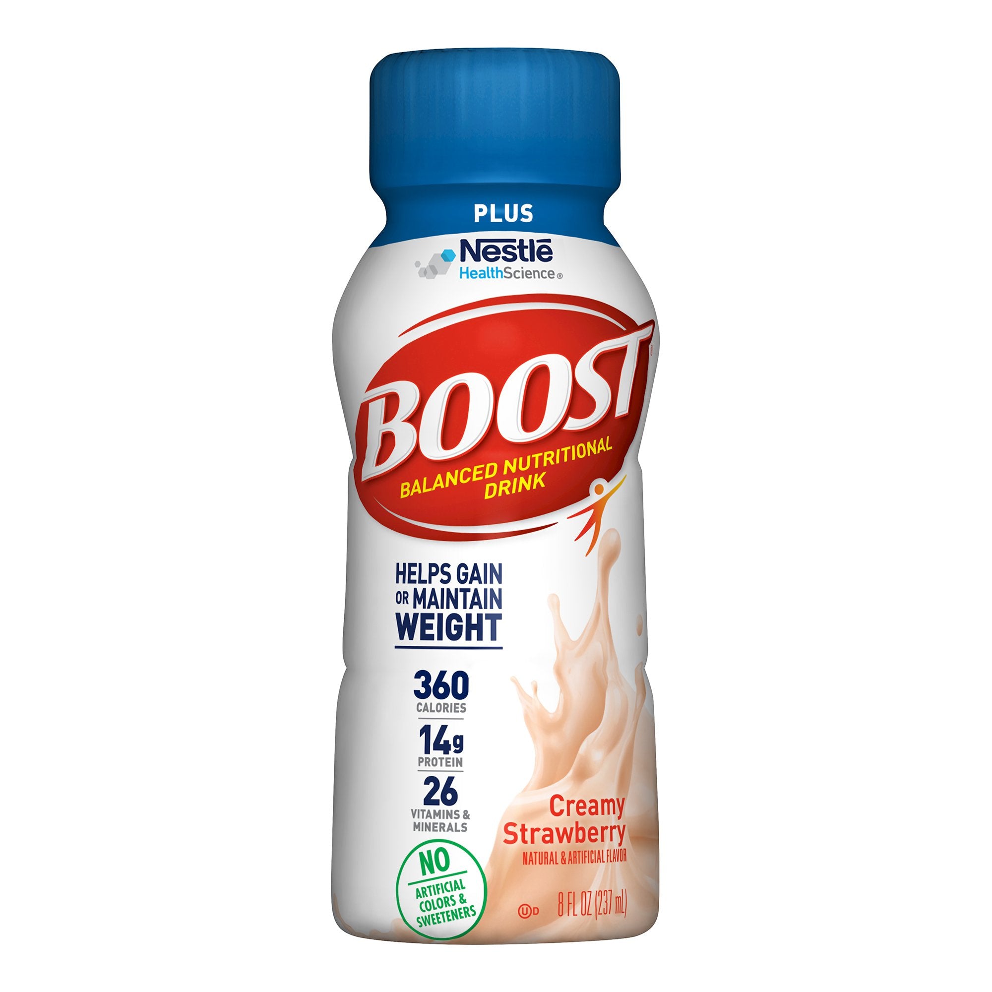 Oral Supplement Boost Plus Creamy Strawberry Flavor Liquid 8 oz. Bottle, Packaging Type- Case