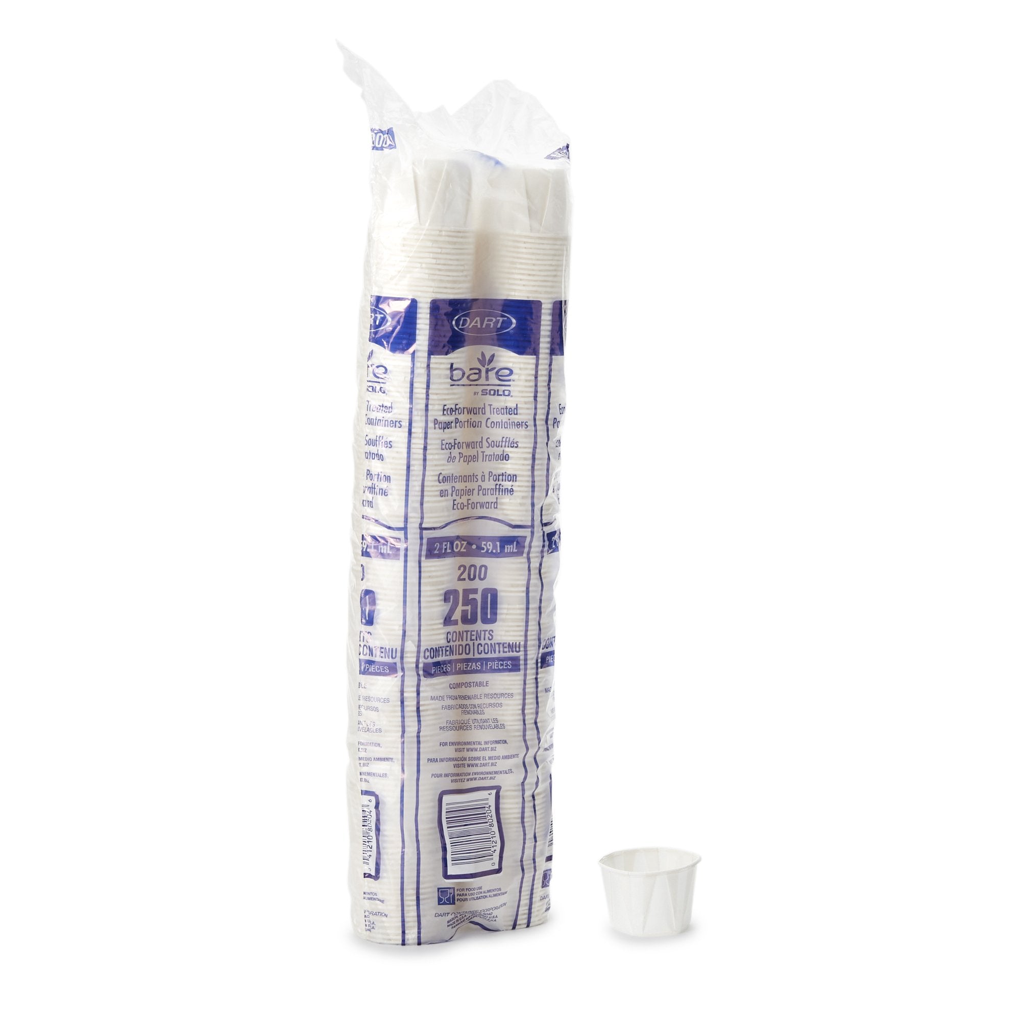 Souffle Cup Solo 2 oz. White Paper Disposable, Packaging Type- Case