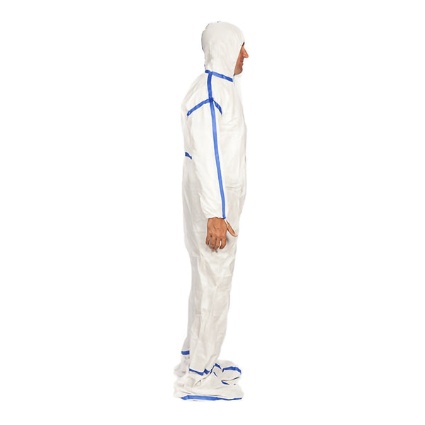 Cleanroom Coverall with Hood and Boot Covers 3X Large White Disposable Sterile