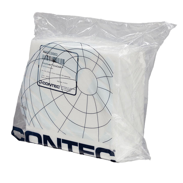 Cleanroom Wipe Amplitude EcoCloth ISO Class 6 300 Count Bag 9 X 9 Inch NonSterile Disposable