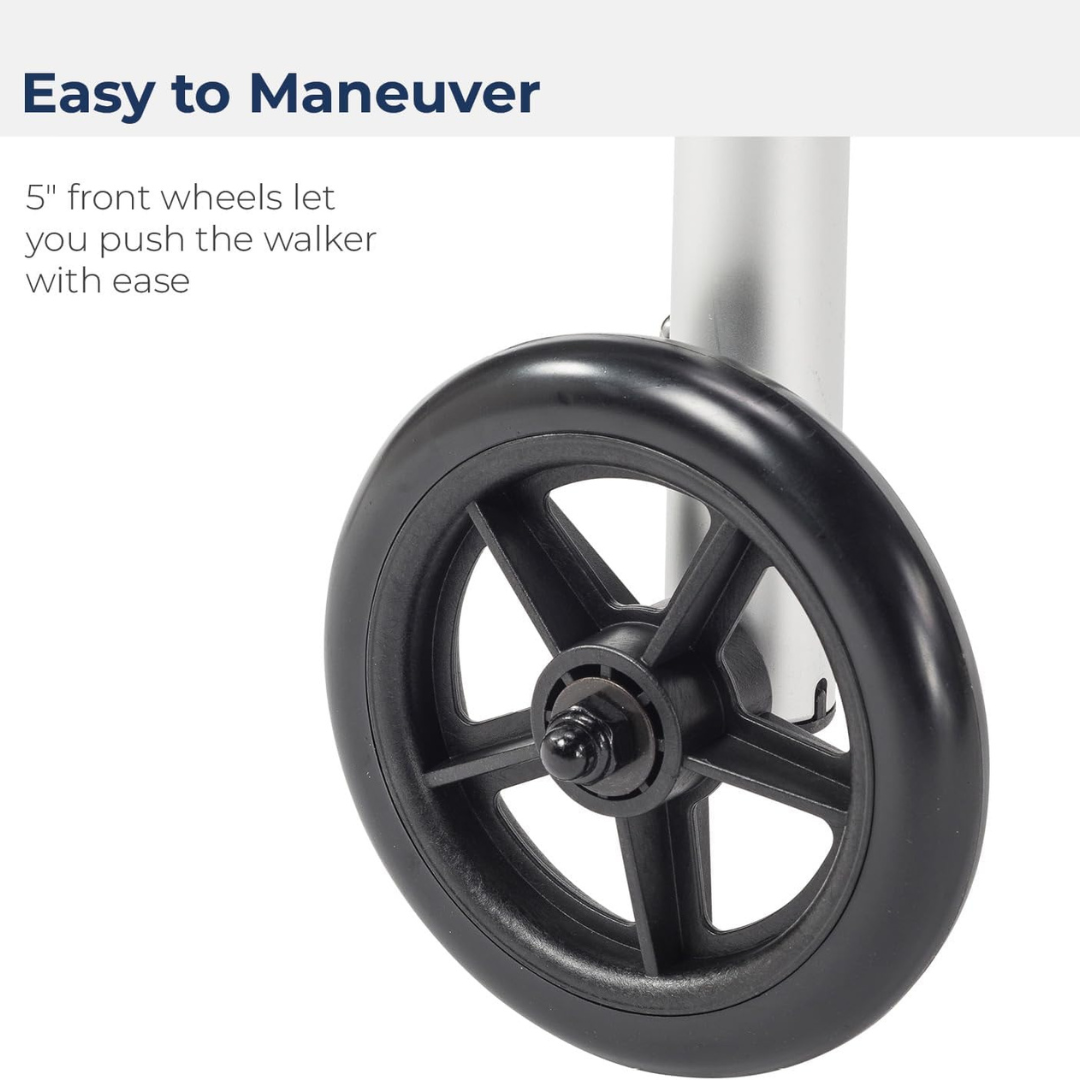 clever lite walker w seat push down brakes