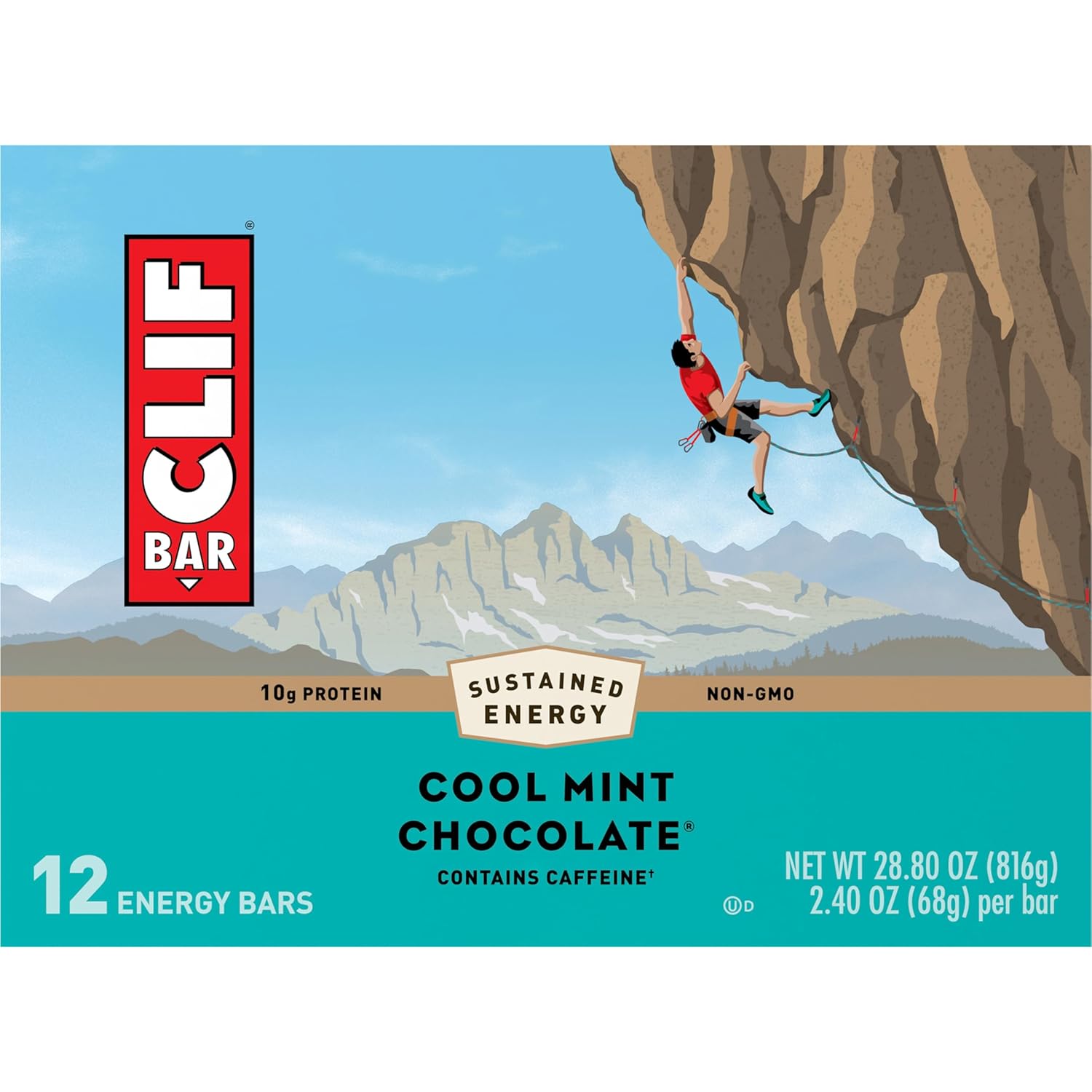 clif bar organic cool mint chocolate case of 12 2 4 oz