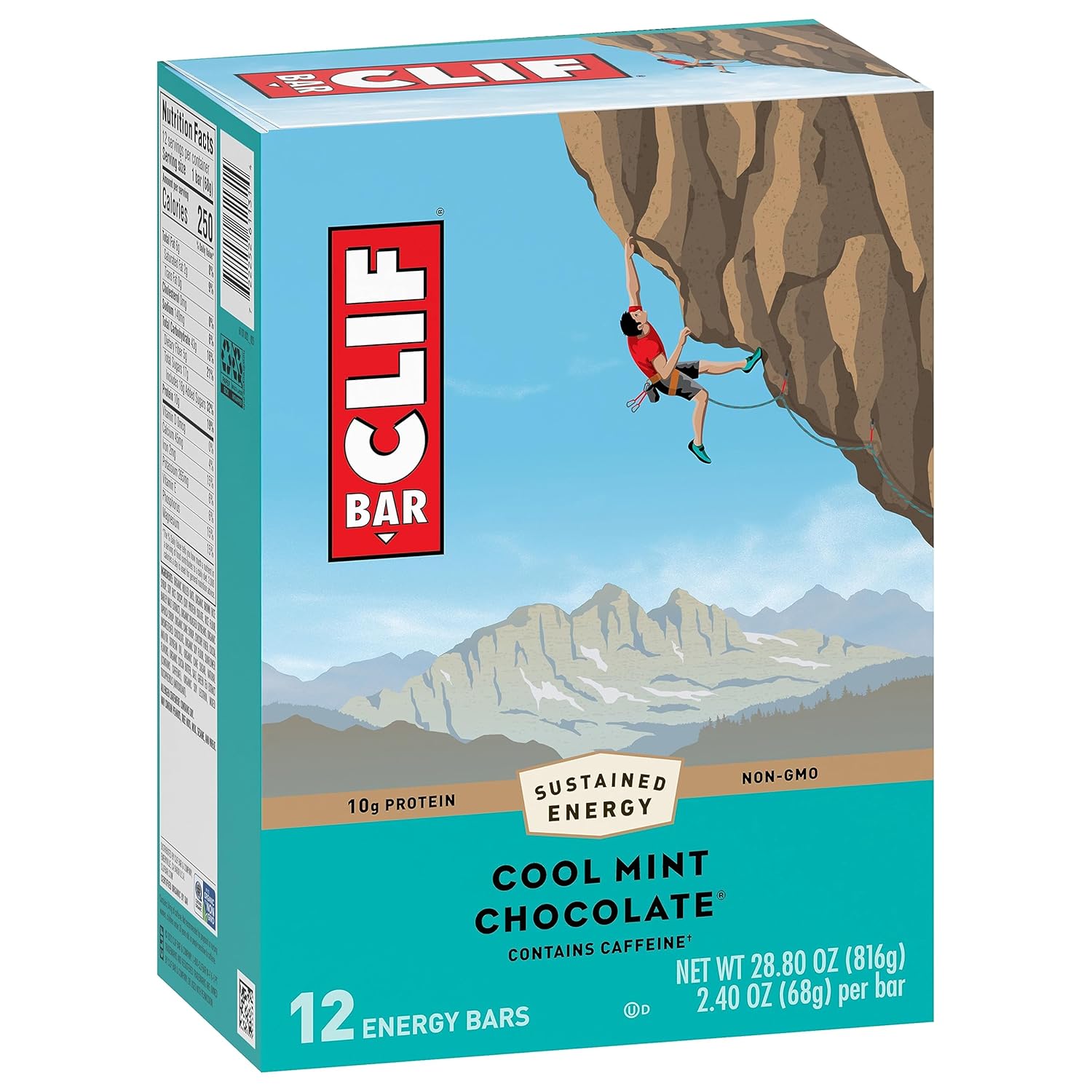 clif bar organic cool mint chocolate case of 12 2 4 oz