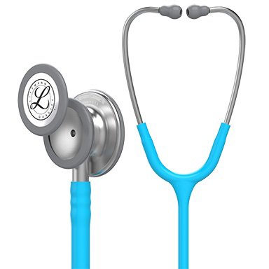 Clinician Stethoscope 3M Littmann Classic III Turquoise 1 Tube 27 Inch Tube Convertible Chestpiece
