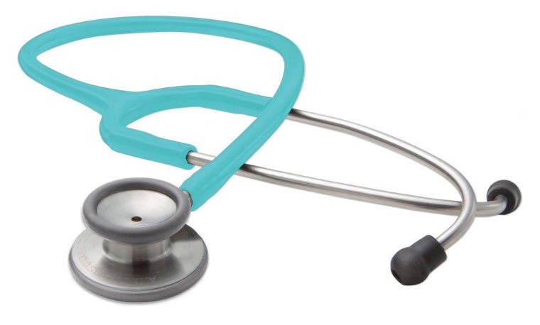 Clinician Stethoscope Adscope 603 Turquoise 1 Tube 22 Inch Tube Double Sided Chestpiece