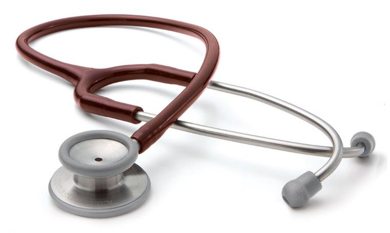 Clinician Stethoscope Adscope 603 Burgundy 1 Tube 22 Inch Tube Double Sided Chestpiece