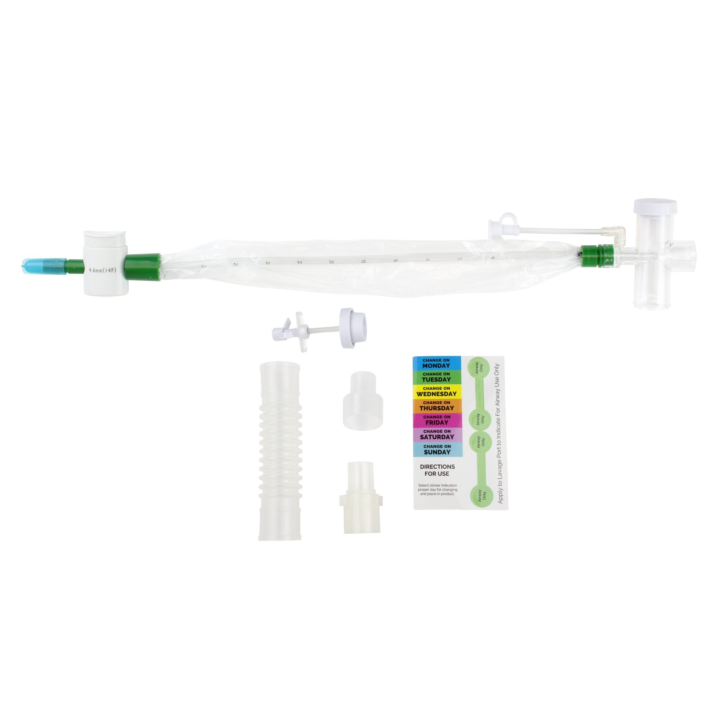 closed suction tracheal catheter w t piece 10fr