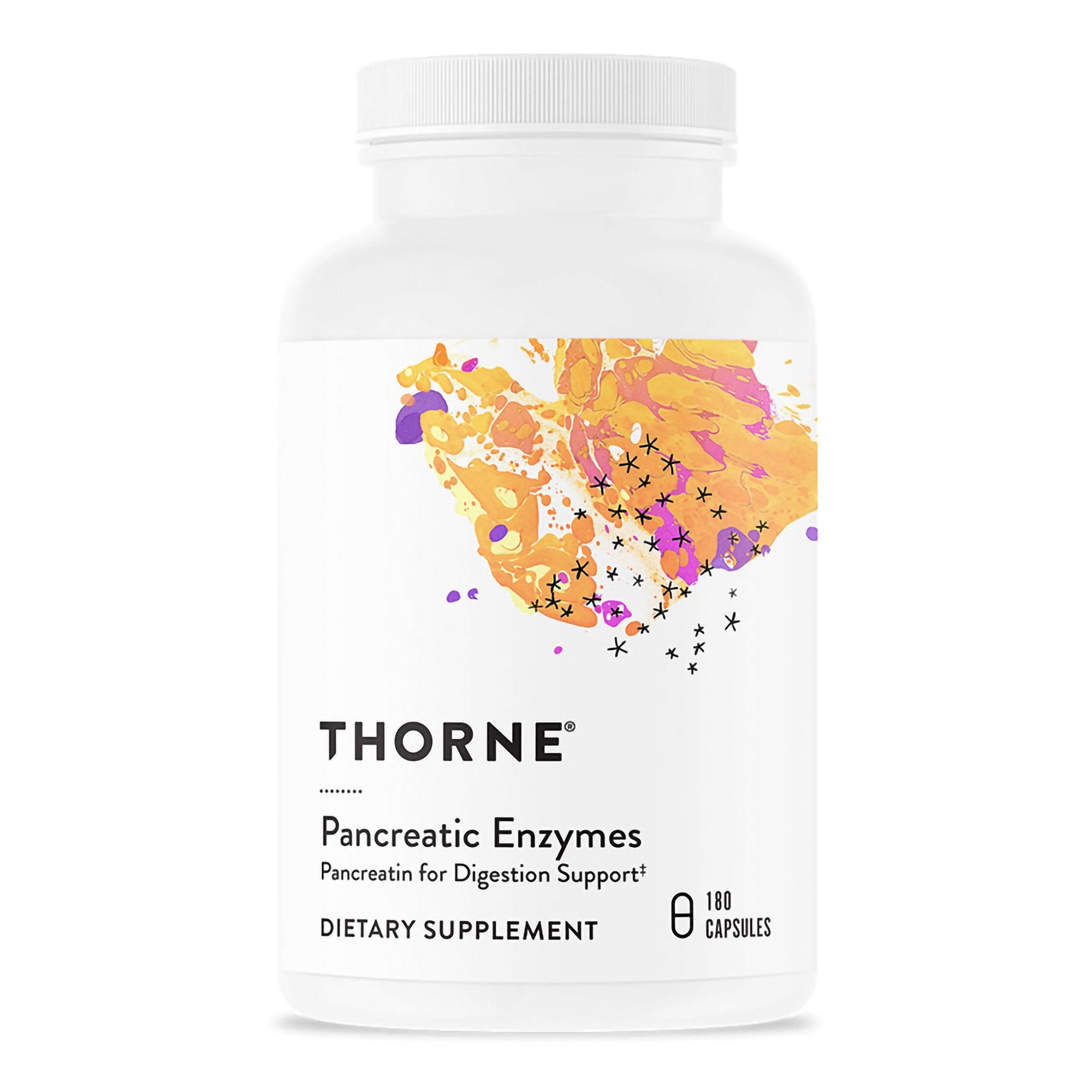 Dietary Supplement THORNE® Pancreatic Enzymes Pancreatin (Porcine) 1 Gram Strength Capsule 180 Per Bottle